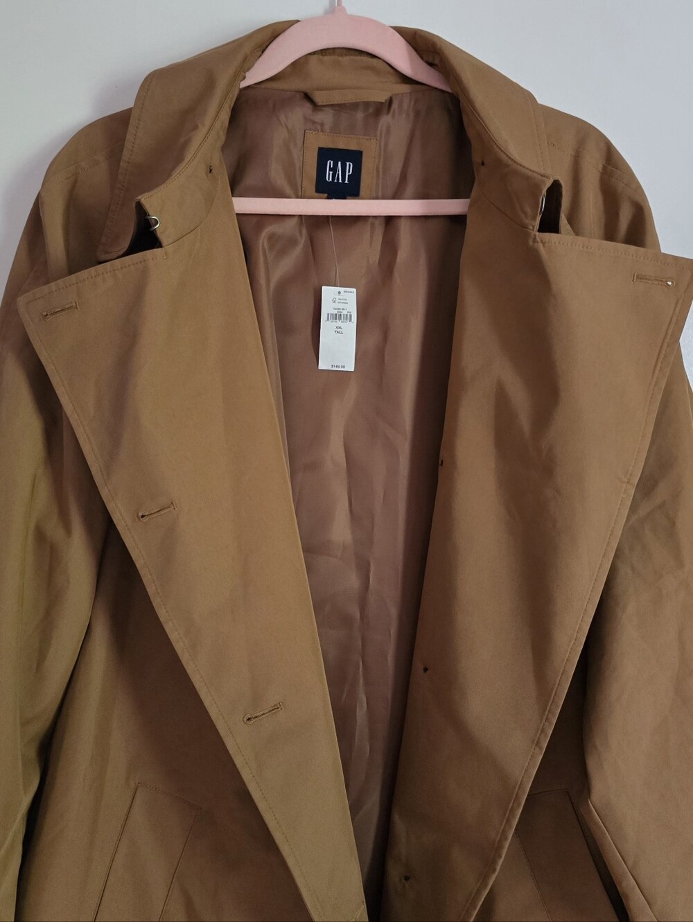 GAP Brown Asymmetrical Short Trench Jacket | XXL T NWT - Picture 6 of 16